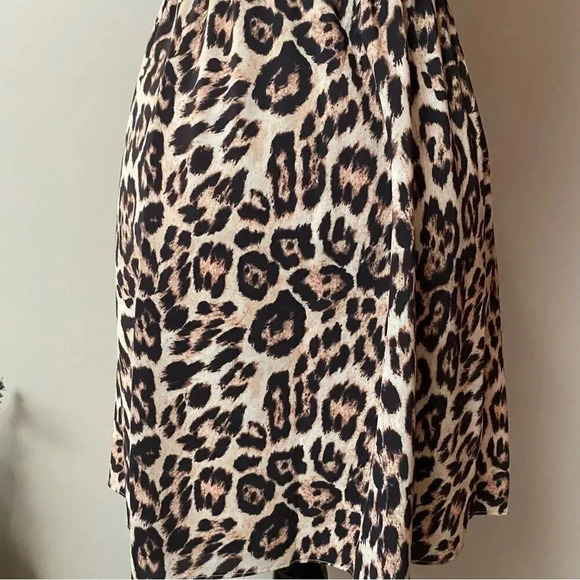 Alice + Olivia Leopard Print Open Back Mini Dress XS Blouson Party Cocktail - Picture 7 of 16